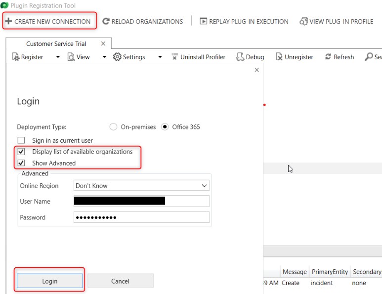 create a new connection